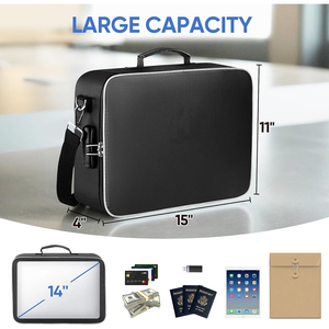 Xách Tay Chống Thấm Nước Chống Cháy Tài Liệu Lưu Trữ Box Với Khóa Biểu Tượng Tùy Chỉnh Lưu Trữ An Toàn Cho Các Tài Liệu Quan Trọng - Product Image 3