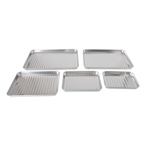 Wholesale Kitchen Cookware Oven Food-grade <strong>Grill</strong> <strong>Pans</strong> Customized Logo Multi Specifications Stainless Steel Rectangle Baking Tray - Product Image 4