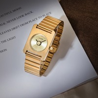 Montre à quartz pour femme, style neutre et simple, haut de gamme, cadran contrasté, en acier inoxydable, rétro et élégante