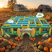 Labyrinthe géant gonflable en forme de maïs, jeu sportif, maison hantée, en PVC, facile à installer pour la location