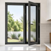 Porte en verre à rupture de pont thermique en aluminium, verre double/triple isolant, isolation phonique et thermique, pour balcon et salon.