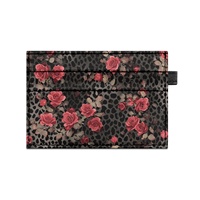 Porte-cartes de crédit unisexe personnalisable double face en PU, avec boutons, impression à la demande, motif animal, transfert thermique