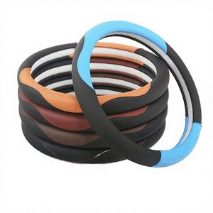 Housses de volant universelles en cuir de style sport, durables, personnalisées et élégantes, 38 cm, avec kit d'aiguilles, accessoires de voiture haut de gamme - Product Image 4