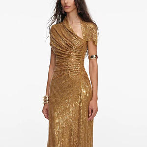 Vestido Ajustado <span class=keywords><strong>de</strong></span> Lentejuelas <span class=keywords><strong>de</strong></span> Manga Larga para Mujer, Elegante Vestido <span class=keywords><strong>de</strong></span> Noche para Banquete, Cóctel y Eventos <span class=keywords><strong>de</strong></span> Gala - Product Image 6