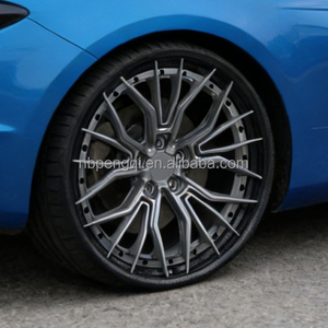 Nouvelle conception de jantes en fibre de carbone mate, gris brossé mat et noir mat, jantes de voiture 2 pièces pour C8 - Product Image 1