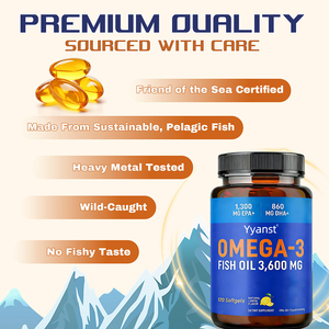 OEM/ODM Huile de poisson naturelle en gélules, haute concentration d'oméga-3, favorise la santé cardiaque, dose personnalisée. - Product Image 4