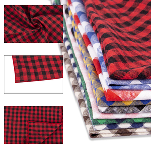 Serviette anti-bave à carreaux pour animaux de compagnie, style britannique, en tissu, foulard multicolore à carreaux pour animaux, bandana épais en coton pour chien - Product Image 2
