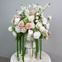 Hotselling 60cm centerpiece bruiloft decoratie kunstmatige zijden bloemenbal hoge kwaliteit op maat gemaakte tafelbloem realistisch