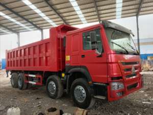 Camión volquete de segunda mano de buena calidad HOWO usado 8*4 camión volquete con 371hp en Venta caliente - Product Image 6