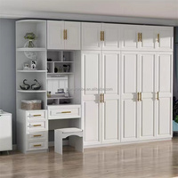 Armoire de chambre à coucher moderne en bois écologique avec porte battante, gain de place, pour villa et hôtel