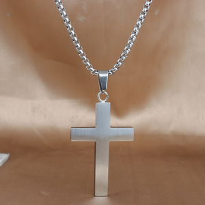 <b>Titanium</b> Steel Cross Pendant Unisex Everyday Wear Geometric Design 23045 - Product Image 2