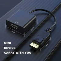 Câble adaptateur DP mâle vers HDTV femelle en gros, gaine PVC, paire torsadée pour PC, ordinateur portable, moniteur et projecteur DisplayPort