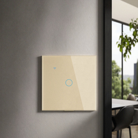 Interrupteur mural intelligent pour chauffe-eau Smart Life, panneau tactile en verre trempé ignifuge, compatible Wi-Fi, 250V 40A, design moderne