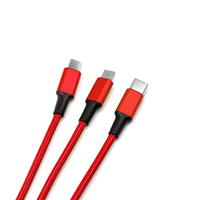 Fabrika doğrudan ucuz LED Logo ışığı up 6-in-1 tip-c ve USB-A tip-c 8-Pin 1.2M naylon örgü koruyucu hızlı şarj kablosu