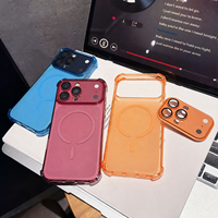 Coque de téléphone magnétique en TPU dépoli pour iPhone 18 17 16 15 Pro Max, antichoc avec ouverture inférieure et compatible charge sans fil