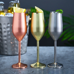 Verre à vin rouge moderne en acier inoxydable, verre à cocktail, gobelet à vin créatif pour bar et restaurant, flûtes à champagne - Product Image 1