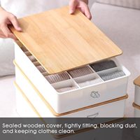 Organiseurs de placard : Boîte de rangement empilable pour soutiens-gorge et chaussettes, idéale pour la maison et le bureau (vente en gros)