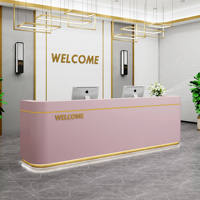 Nouveau design de comptoir de réception, table de comptoir moderne, comptoir de réception, comptoir de caisse, comptoir de spa personnalisé