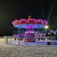 Manège familial à chaises volantes pour parc d'attractions extérieur, équipement de fête foraine à vendre