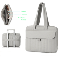 Maletín de Hombro para Portátil de 15-16 Pulgadas, de Nylon Delgado y Carcasa Rígida, Gran Capacidad, Diseño Simple y Moderno para Viajes