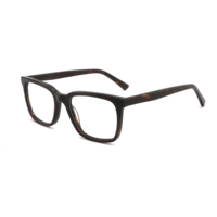 Lunettes optiques classiques pour hommes à la mode cadre en acétate fait à la main larges lentilles claires lunettes optiques bloquant la lumière bleue