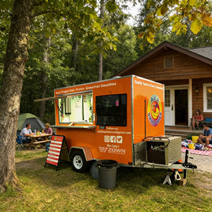 Mobile Donut <b>Waffle</b> Food Cart Fully Functional Cooking Trailer with Water Supply System - Product Image 1