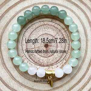 Bracelet en pierre naturelle avec perles de verre colorées, protection EMF, potentiel de marketing viral innovant, personnalisation pour commandes en gros - Product Image 2