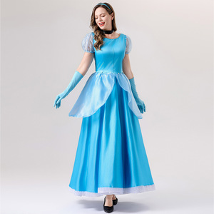 Disfraz de Princesa para Halloween - Vestido Azul con Diadema para Fiesta/Actuación Escénica para Mujeres - Product Image 5