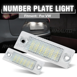 2 pièces, 12V, 18 LED, éclairage de plaque d'immatriculation de voiture, lampe LED pour VW Transporter T5 Caddy Touran Golf Passat - Product Image 1