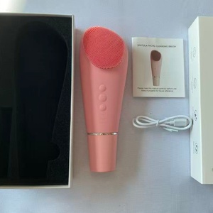 Two in One Skin Scrubber Facial Cleansing Sonic <b>Massager</b> Cleaner Brush Portable Waterproof Silicone Electric Face Brush Cleanser - Product Image 5