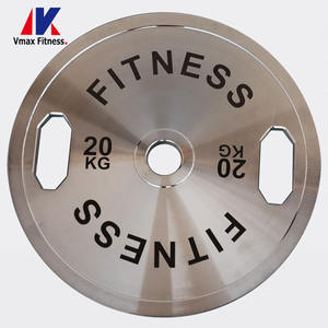 थोक फिटनेस क्रोम वेट प्लेट 50 मिमी जिम बार्बेल वेट प्लेट्स 20 किलोग्राम जिम उपकरण 25 पाउंड वजन बम्पर - Product Image 1