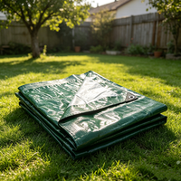 Bâche tissée enduite verte en HDPE+LDPE pour camion, résistante aux déchirures, imperméable, coupe-vent, tente extérieure pour camion agricole