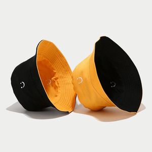 Chapeau de soleil unisexe tendance avec broderie double face motif Smiley, idéal pour l'été, les voyages, la plage, protection solaire, pour adultes et enfants - Product Image 4