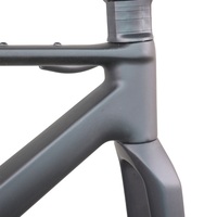 Cadre de vélo de gravier en fibre de carbone T1000 GR206, pneu max 700*50C, dropout UDH avec tige de selle de 27,2 mm, technologie de moulage par soufflage