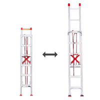 Échelle Télescopique Réglable en Aluminium Échelle d'Extension en Aluminium 4m-12m Combinable Sur Mesure Échelle à Marches