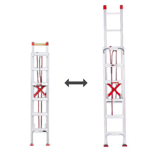 Có thể điều chỉnh nhôm kính thiên văn thang nhôm mở rộng thang 4m-12m tùy chỉnh kết hợp leo lên bước thang - Product Image 2