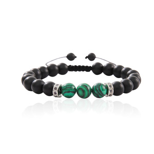Crystal <b>Beaded</b> <b>Bracelet</b> With Micro Inlaid Zircon Woven Adjustable Men's Jewelry Gift 16g Yiwu Origin - Product Image 4