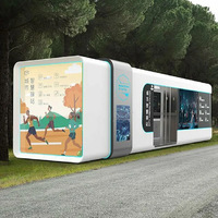 Nouvelle Station Intelligente Urbaine Multifonctionnelle : Cabine Apple en Acier Inoxydable, Maison Publique EPS, Maison de Confort Paysagère Polyvalente