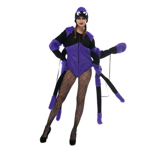 Disfraz de Araña Morado y Negro para Adultos, Traje de Cosplay para Fiesta de Halloween - Product Image 3