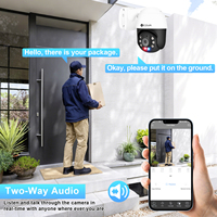 Caméra IP PTZ 6MP à suivi automatique avec dissuasion active, double éclairage et alarme sonore, audio bidirectionnel et carte TF jusqu'à 512 Go