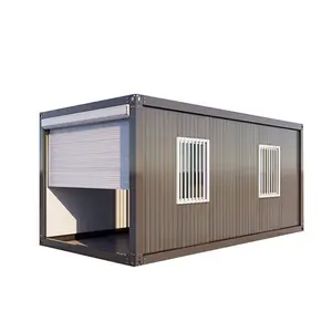 Familie Type Stalen Gebouw Garage Mobiele Desinfectie Kamer Glijdende Prefab Sandwichpaneel Container Huis Garage