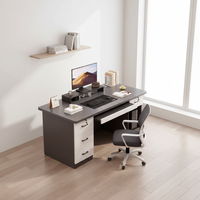 Ensemble de bureau et de chaise de bureau moderne et durable en MDF avec tiroirs pour usage commercial, adapté aux appartements, postes de travail sains