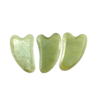 Outil de massage facial en jade Xiuyan naturel, logo personnalisé, planche de raclage en jade vert, OEM, marque privée