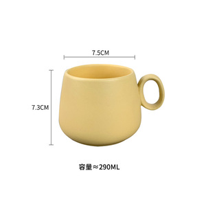 Tasse en céramique amoureux grand ventre eau latte tasse caps puccino tasse avec <span class=keywords><strong>sauser</strong></span> 280ml - Product Image 6