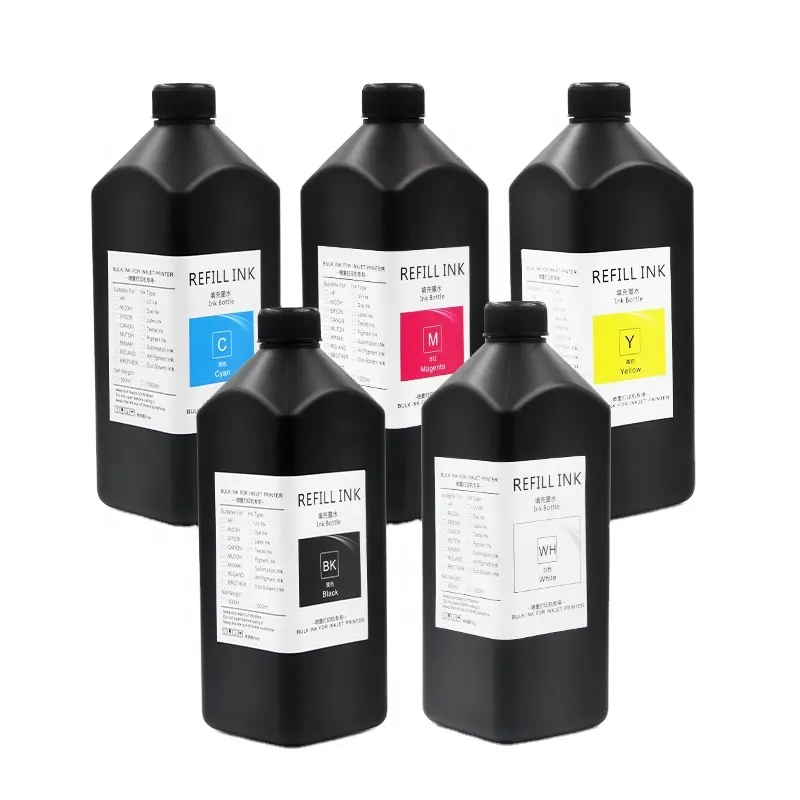 Ocbestjet 5 Colors Flatbed A3 2022 UV Printer Ink For Printing on PVC Card Ceramic
