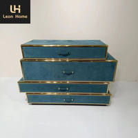 Table d'entrée en cuir de crin de cheval vert élégant de haute qualité, console de luxe avec tiroir