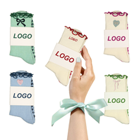Chaussettes de sport Pilates de haute qualité pour femmes, antidérapantes, avec sangle, motif imprimé, pour yoga, personnalisables, emballage festonné