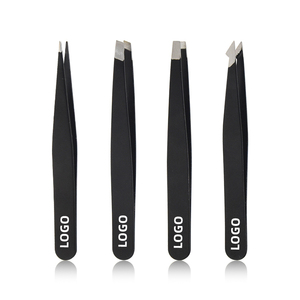 Pinzas Profesionales de Acero Inoxidable <span class=keywords><strong>con</strong></span> Punta Inclinada, Color Negro, para <span class=keywords><strong>Cejas</strong></span> y Pestañas, <span class=keywords><strong>con</strong></span> Logotipo Personalizado, Venta al por Mayor de Fábrica Lyder - Product Image 1