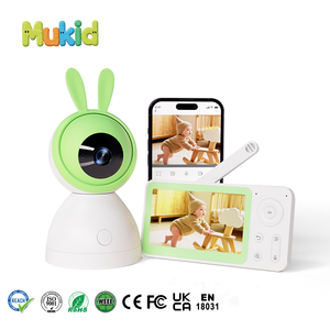 Moniteur vidéo pour bébé avec écran HD 720P, contrôle par application mobile, capteur de température, détection de mouvement, <span class=keywords><strong>babyphone</strong></span>, lecteur de berceuses - Product Image 1