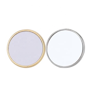 Bouton Rond Métallique Doré à Personnaliser par Sublimation avec Logo, Badge Nom Argenté à Créer Soi-même - Product Image 2